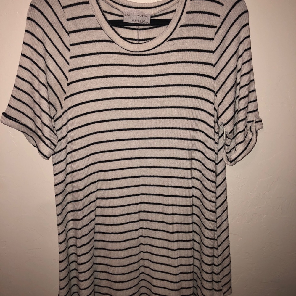 striped t shirt dress
